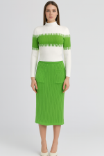 Yeşil Çizgili Triko Takım