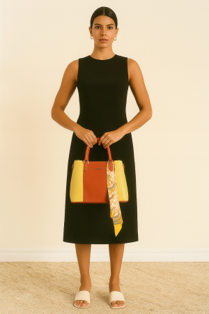 Aydesa ColorBlock Şal Detaylı Zarif El Çantası