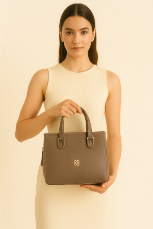 DGN Elegant Taupe Kadın El ve Omuz Çantası