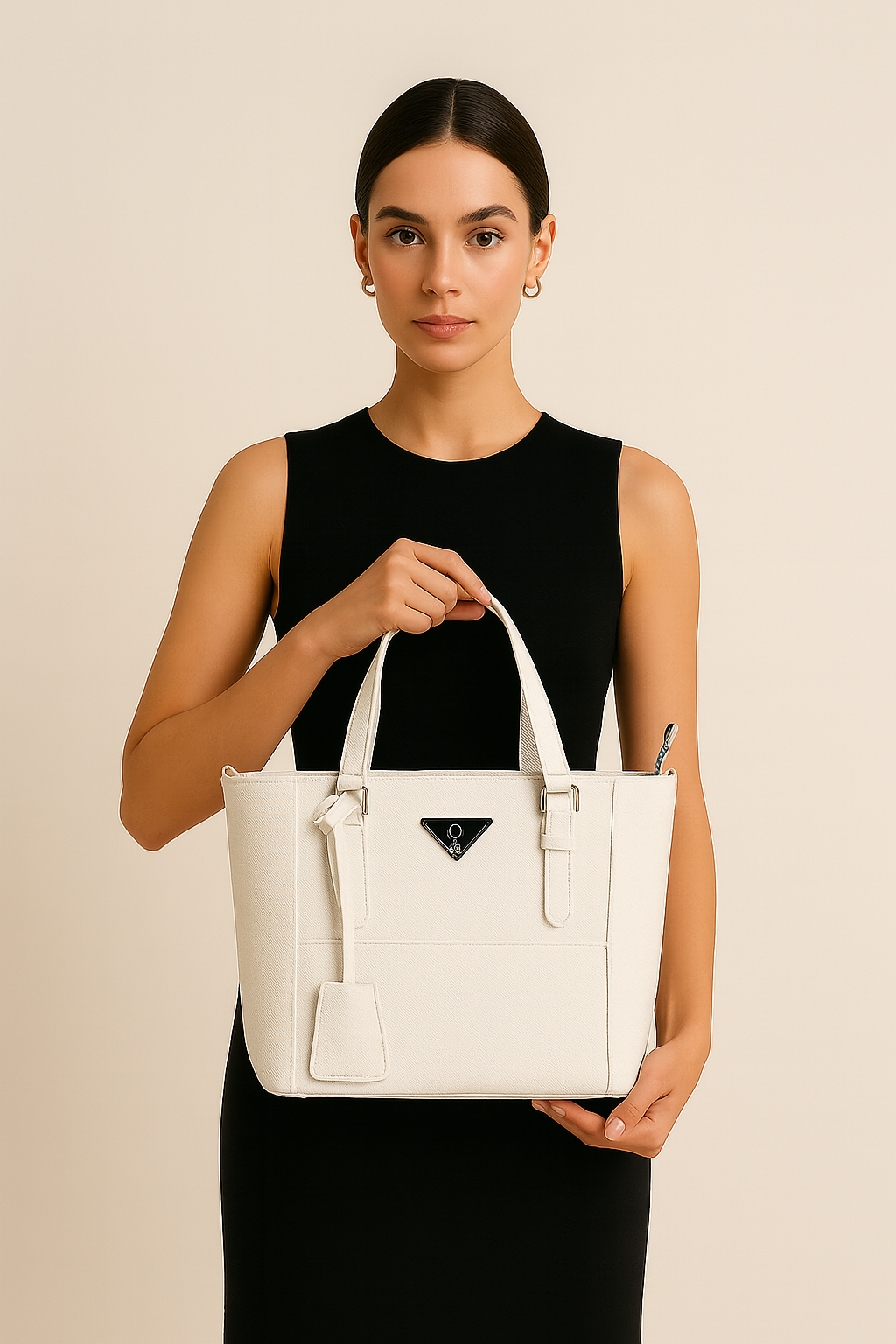 Beyaz Modern Kadın Omuz Çantası - Görsel 2