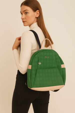 FullaCoco Yeşil Kapitone Sırt Çantası