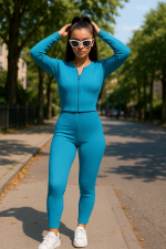 Aqua Fit Ribbed Takım