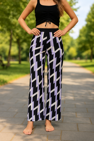 Geometric Vibes Palazzo Pantolon