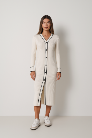 Ivory Chic Triko Elbise