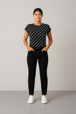 Monochrome Stripes Basic Tişört