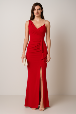 Scarlet Elegance Gece Elbisesi