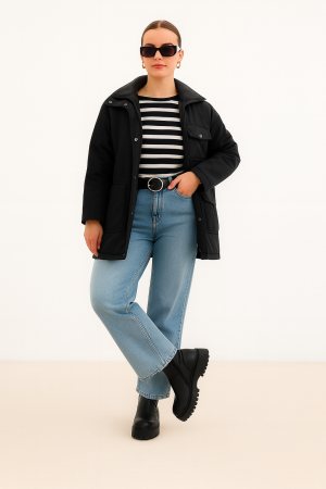Urban Cool Siyah Oversize Mont