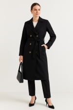 Urban Black Kuşaklı Trençkot