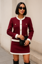 Bordo Elegance İkili Takım